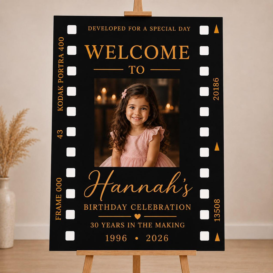 Printed Birthday Welcome Sign 40th Birthday Decor Vintage Birthday Foamboard Ladies Men Women Funny Birthday Personalized Poster