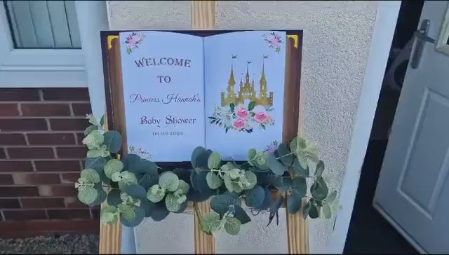 Princess Bridal Shower Sign Floral Castle Book Wedding Shower Foam Board Fairytale Bridal Brunch Printed Poster Future Mrs Hen Party Signage