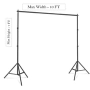 Backdrop Stand - 10ft/3m Wide, 7ft/2m High Adjustable - iJay Backdrops