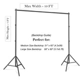 Backdrop Stand - 10ft/3m Wide, 7ft/2m High Adjustable