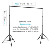 Backdrop Stand - 10ft/3m Wide 9ft/2.8m High Adjustable