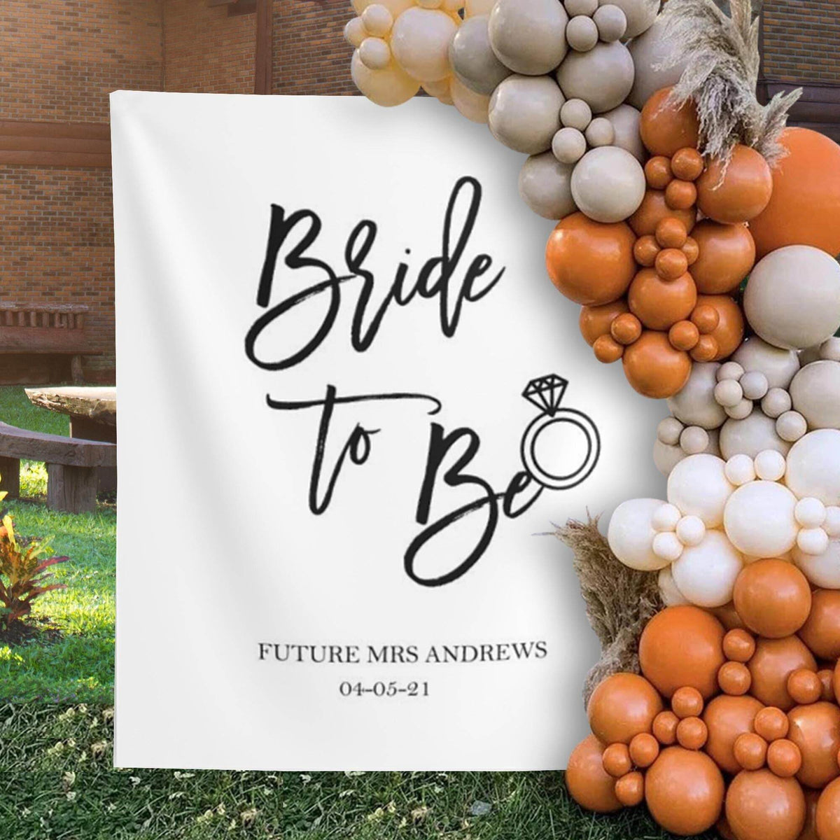 Bride to Be Engagement Ring Backdrop - iJay Backdrops