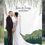 Mountain Wedding Backdrop, Adventure Wedding Banner - iJay Backdrops