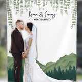 Mountain Wedding Backdrop, Adventure Wedding Banner