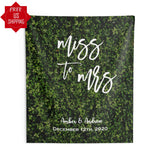 Miss to Mrs Backdrop, Artificial Grass Wall Backdrop