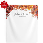 Burnt orange wedding Backdrop - iJay Backdrops