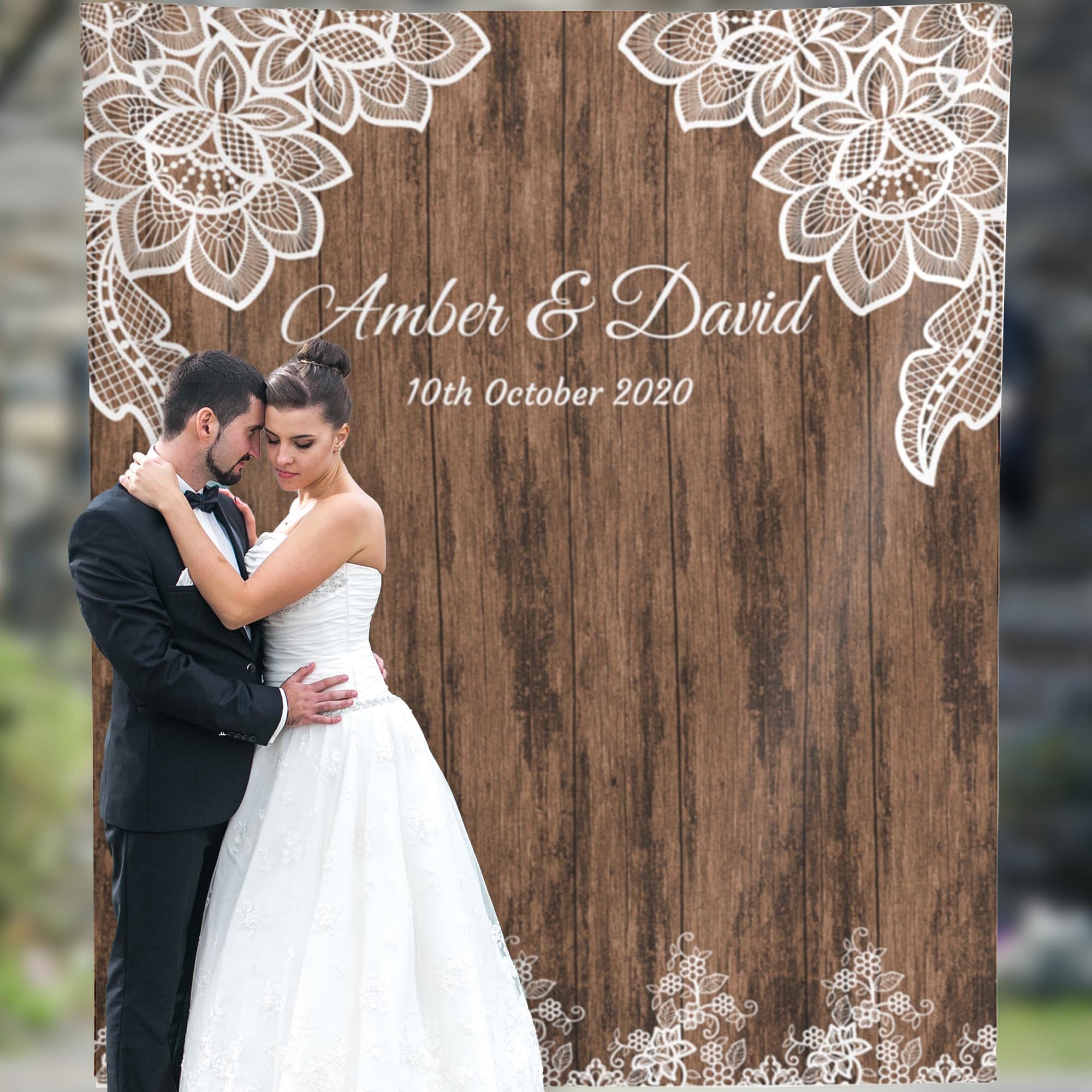 Rustic Lace Wedding Decor, Wedding Backdrop for Reception, Lace Wood, Outside, Barn Southern Wedding, Engagement Backdrop