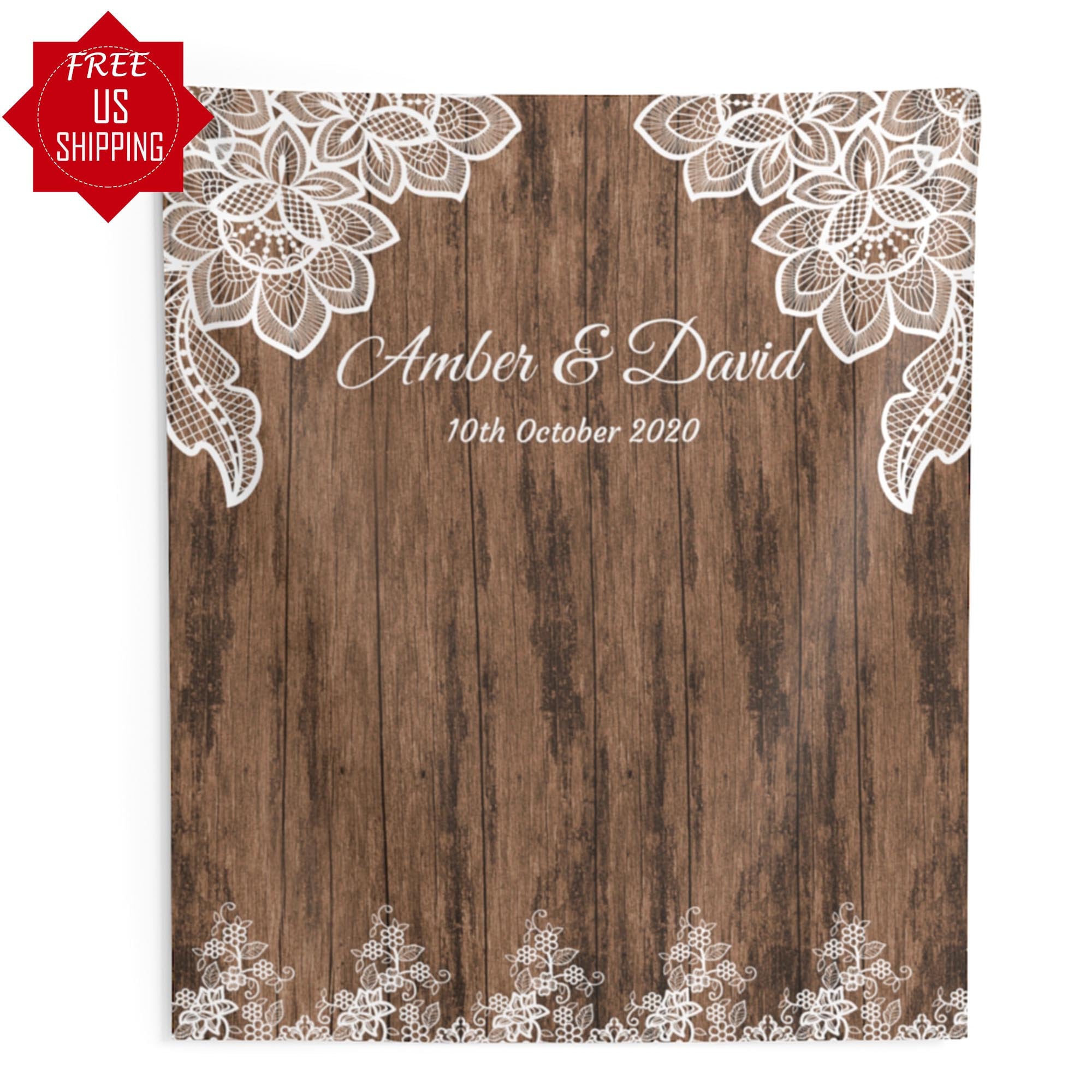 Rustic Lace Wedding Decor, Wedding Backdrop for Reception, Lace Wood, Outside, Barn Southern Wedding, Engagement Backdrop
