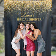 Navy and Gold Bridal Shower Backdrop - iJay Backdrops