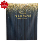 Navy and Gold Bridal Shower Backdrop - iJay Backdrops