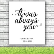 Wedding Photo Backdrop, It was always you - iJay Backdrops