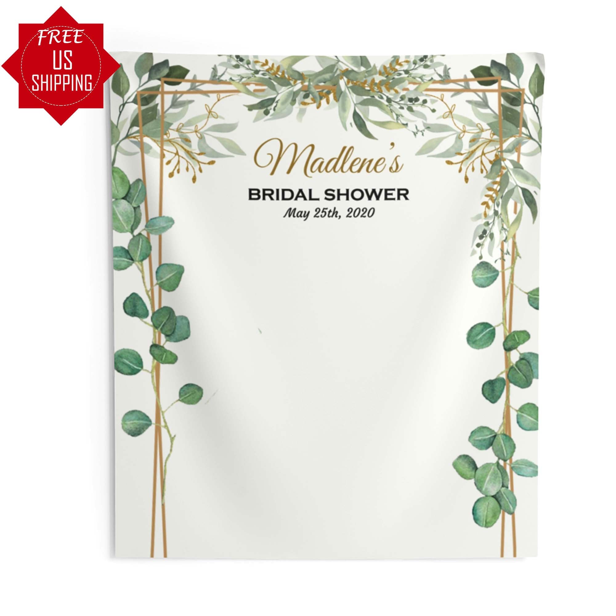 Greenery Outdoor Backdrop for Bridal shower