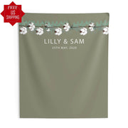 Sage Green Wedding Photo backdrop, Olive Green Backdrop - iJay Backdrops