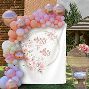 Miss to Mrs Floral Bridal Shower Backdrop - iJay Backdrops