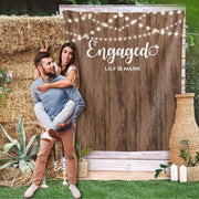 Rustic Engagement Backdrop, Proposal Backdrop - iJay Backdrops