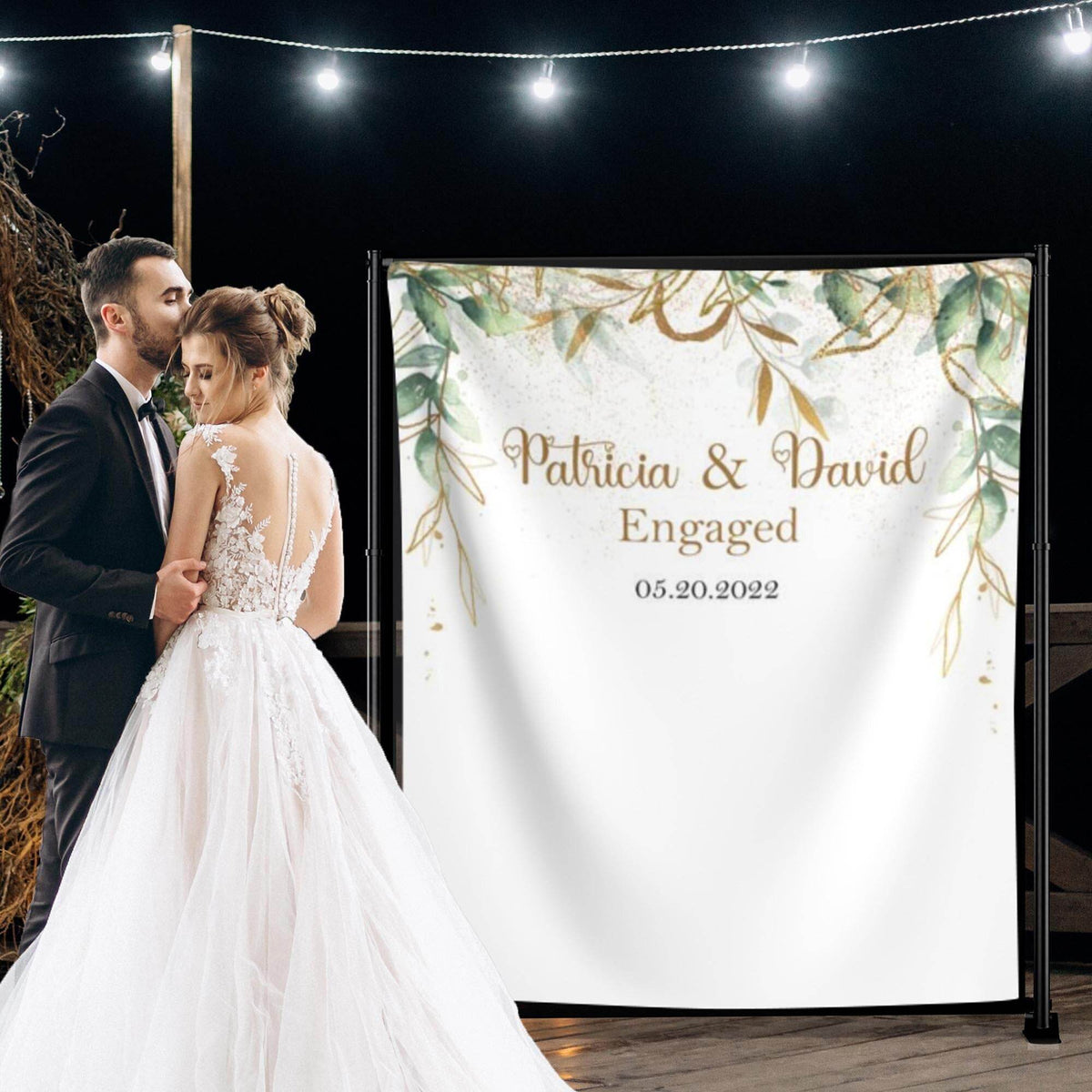 Greenery Engagement Backdrop - iJay Backdrops