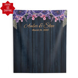 Purple Floral Wedding Backdrop, Wedding Ceremony Background