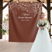 Burnt Orange Terracotta Bridal Shower Backdrop - iJay Backdrops