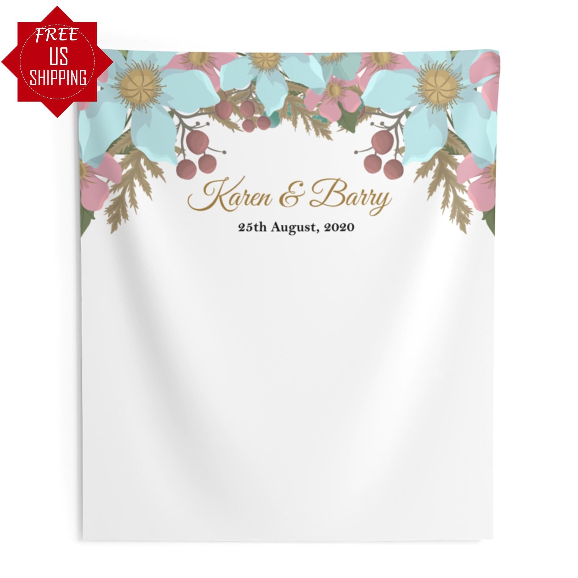 Mint Floral, Wedding backdrop