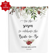 Tis The Season Bridal Shower Backdrop - iJay Backdrops