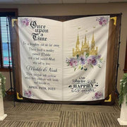 Purple Birthday Book Backdrop, Princess Backdrop - iJay Backdrops