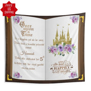 Purple Birthday Book Backdrop, Princess Backdrop - iJay Backdrops