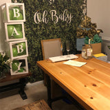 Grass Wall Baby Shower Backdrop