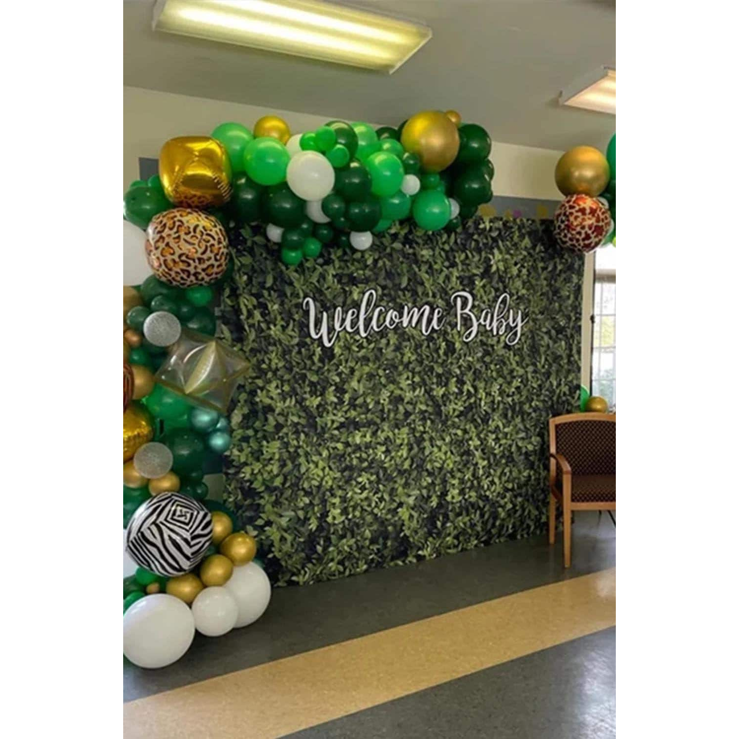 Grass Wall Baby Shower Backdrop