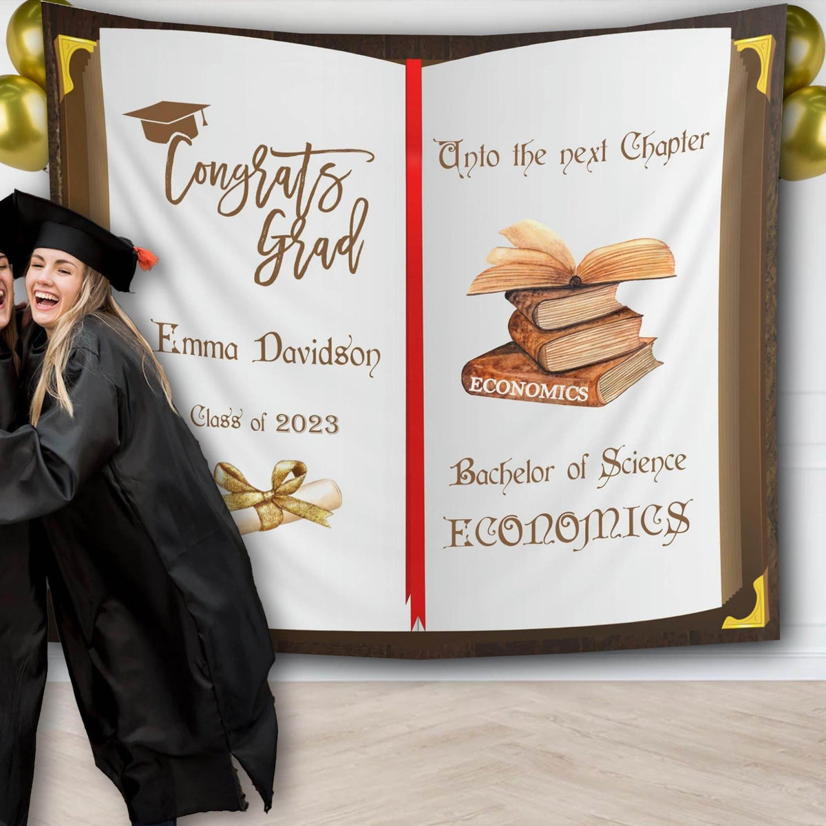 Graduation Book Backdrop, Graduation Banner - iJay Backdrops
