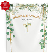 Greenery First Holy Communion Backdrop - iJay Backdrops