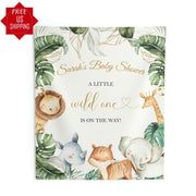 Little Wild One Safari Baby Shower Backdrop - iJay Backdrops