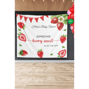 Strawberry Berry Sweet Baby Shower Backdrop - iJay Backdrops