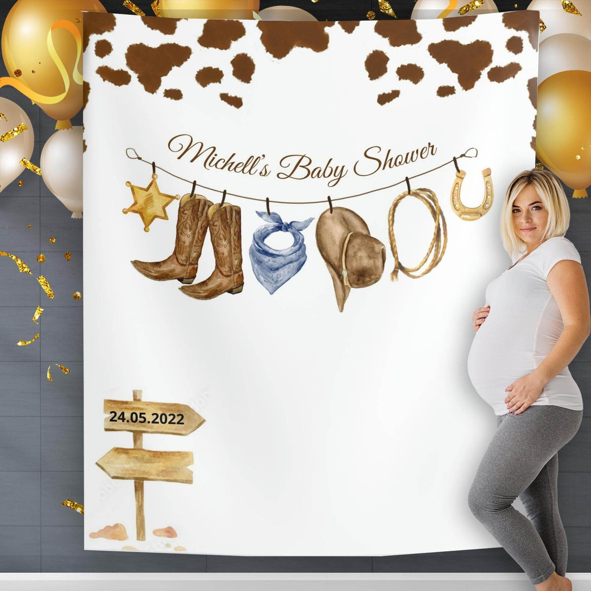 Cowboy Baby Shower Backdrop - iJay Backdrops