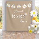 Retro Daisy Baby Shower Backdrop
