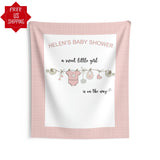 Pink Baby Cloths Girl Shower Backdrop