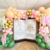 Princess Party Decoration Girl Birthday Backdrop Princess Baby Shower Banner Bridal shower Backdrop Fairytale Wedding Photo Booth Castle
