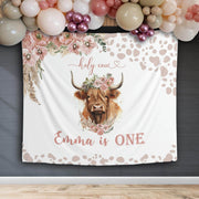 Highland First Birthday Cow Backdrop - iJay Backdrops