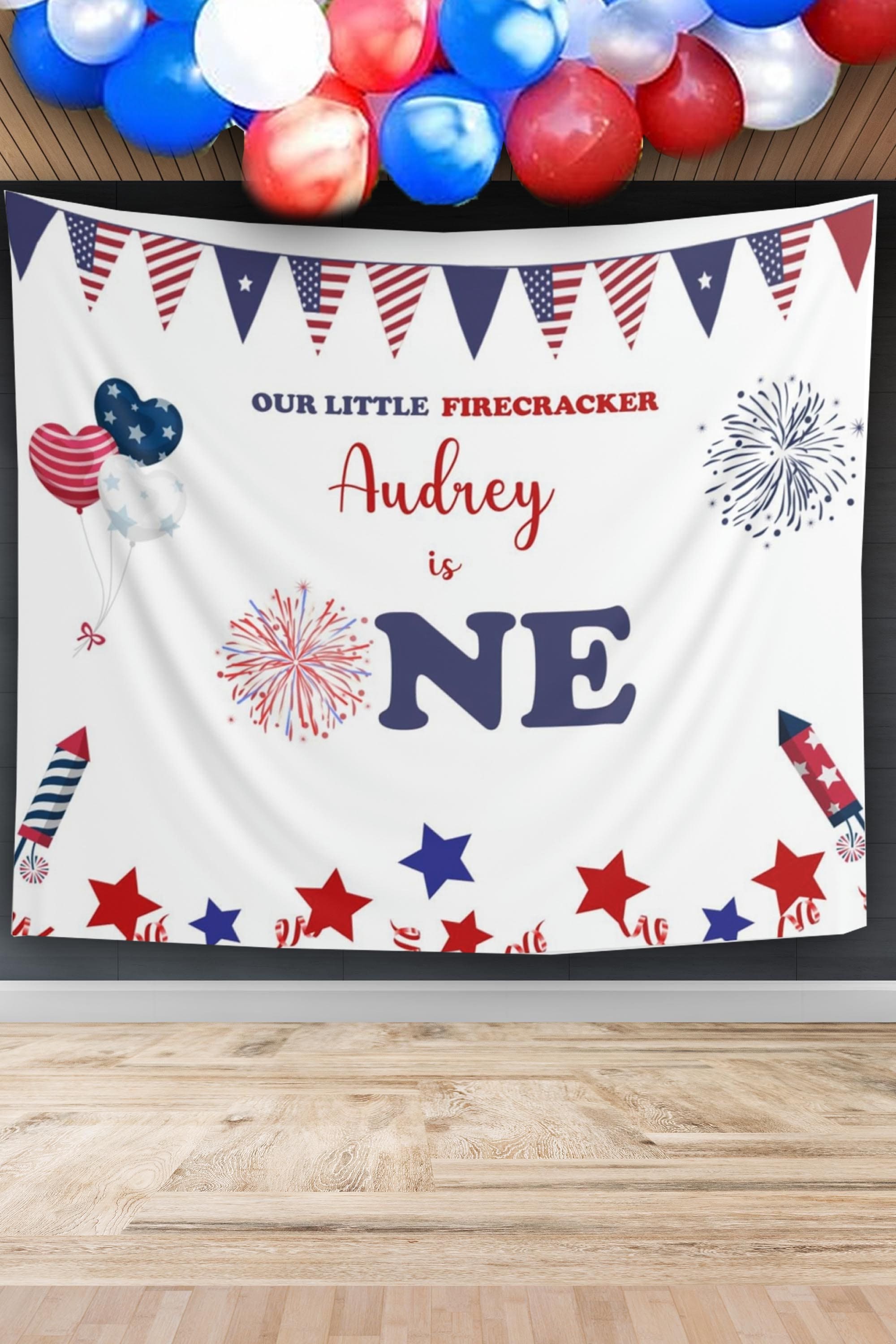 4th of July First Birthday Backdrop