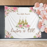 Princess Birthday Backdrop, Magical Day Princess Castle Party Banner, Fairy Kingdom Background, Little Princess Birthday, Pink Floral Decor