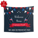 Welcome home military backdrop, Army Homecoming Banner, Memorial day Decoration, Military Backdrop, Patriotic Banner, Independence Day Sign