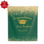 Navy Blue and Gold Graduation Party Backdrop - iJay Backdrops
