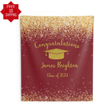 Navy Blue and Gold Graduation Party Backdrop