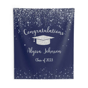 Red Silver Graduation Party Backdrop - iJay Backdrops