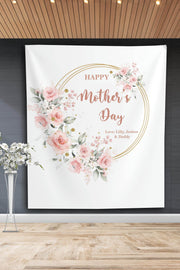 Custom Mother's Day Pink Floral Backdrop - iJay Backdrops