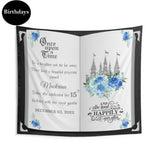 Blue Silver Princess Once upon a time Backdrop