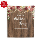 Rustic Floral Mothers Day Backdrop