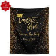 Congrats Grad, Graduation Party Hat Backdrop - iJay Backdrops