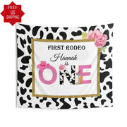 Girl First Rodeo First Birthday Backdrop - iJay Backdrops