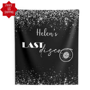 Silver Black Custom Rodeo Bachelorette Party Decoration Last Disco Party Banner Lets go girls Party Backdrop Bridal Shower Engagement Decor - iJay Backdrops