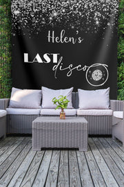 Silver Black Custom Rodeo Bachelorette Party Decoration Last Disco Party Banner Lets go girls Party Backdrop Bridal Shower Engagement Decor - iJay Backdrops